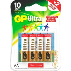 Батарейка GP Ultra Alkaline 15AU LR6 AA, 4 шт.