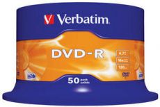 Диск DVD-R Verbatim 4.7Gb 16x Cake Box (50шт) 43548