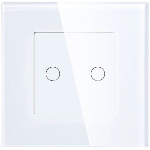 Выключатель HIPER IoT Switch T02G, двухклавишный, белый [hdy-st02g] белый